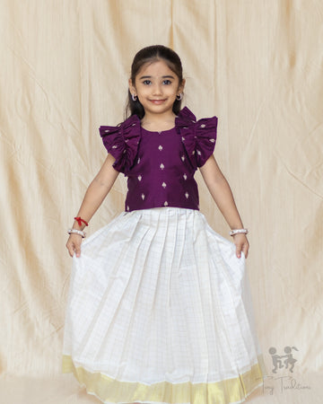 Crop Top & Skirt - Raiza - Deep Purple