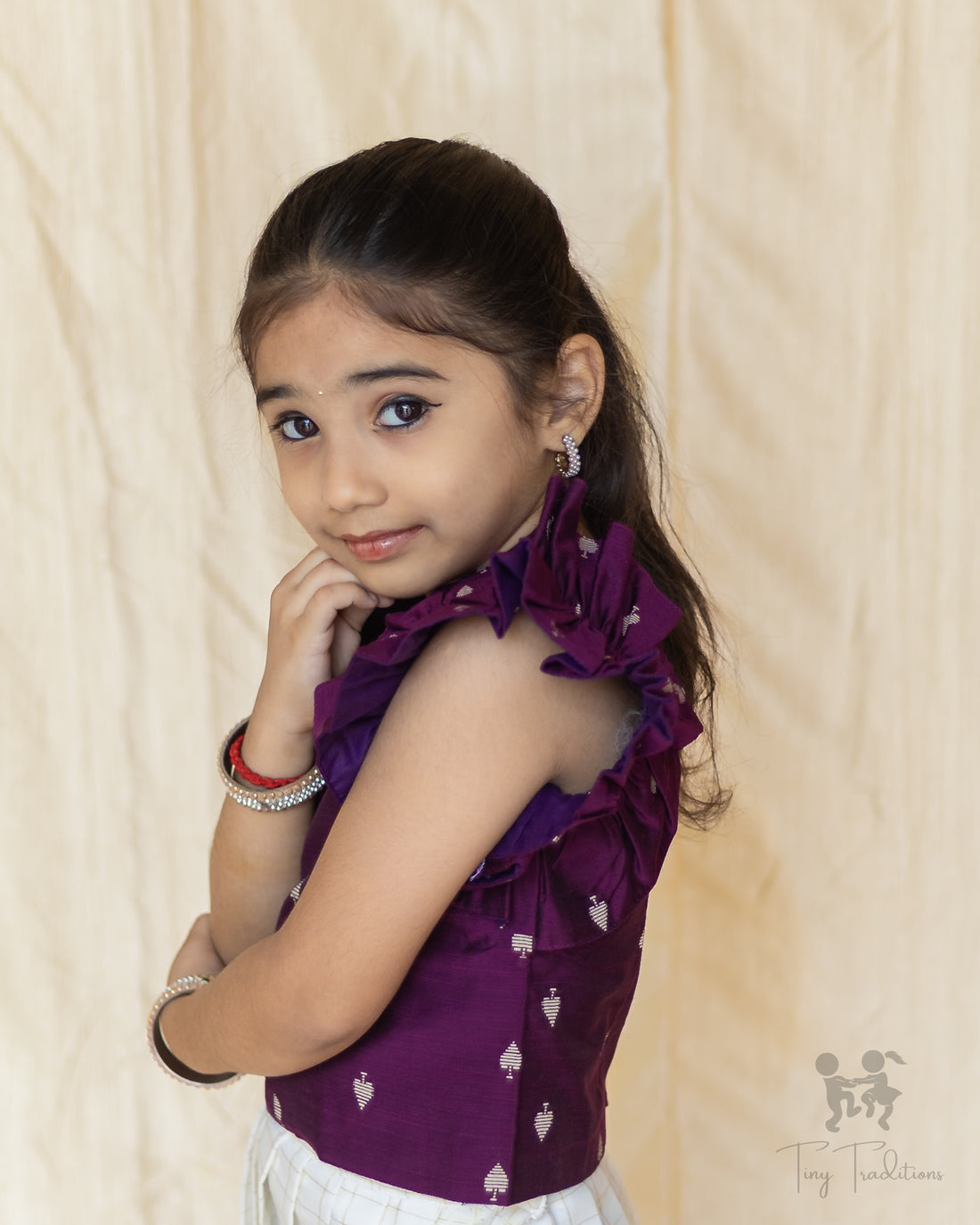 Crop Top & Skirt - Raiza - Deep Purple