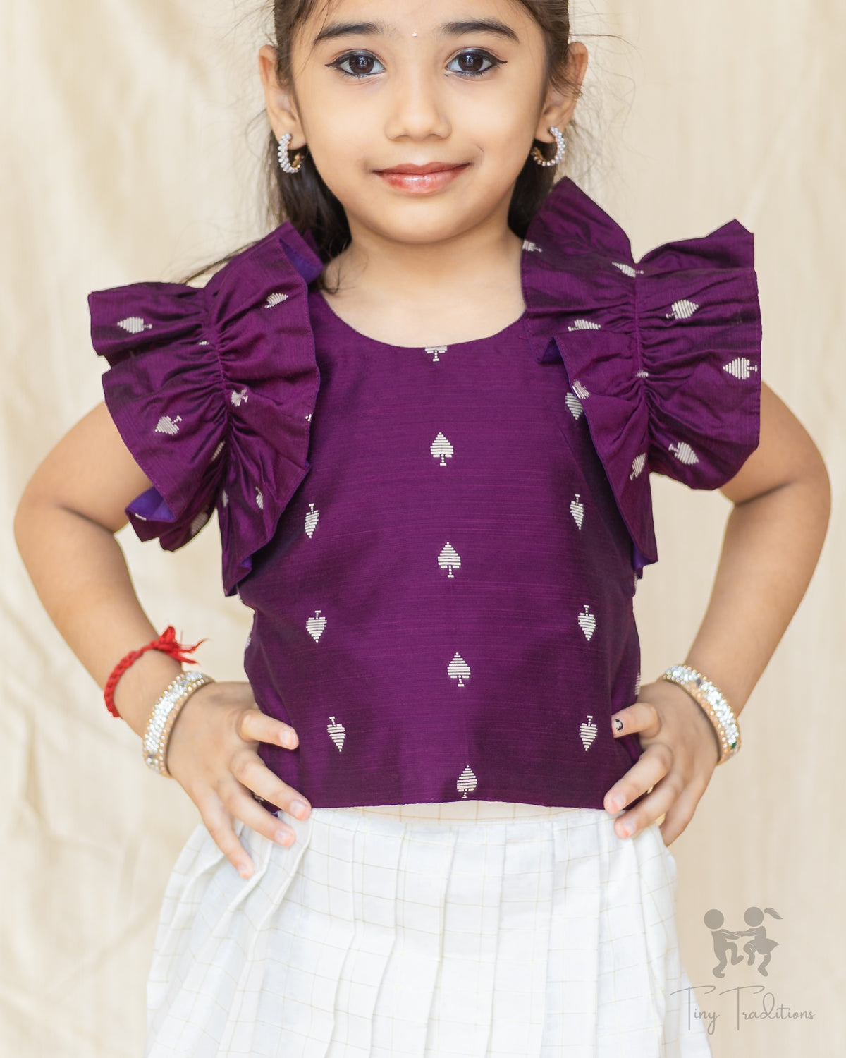 Crop Top & Skirt - Raiza - Deep Purple