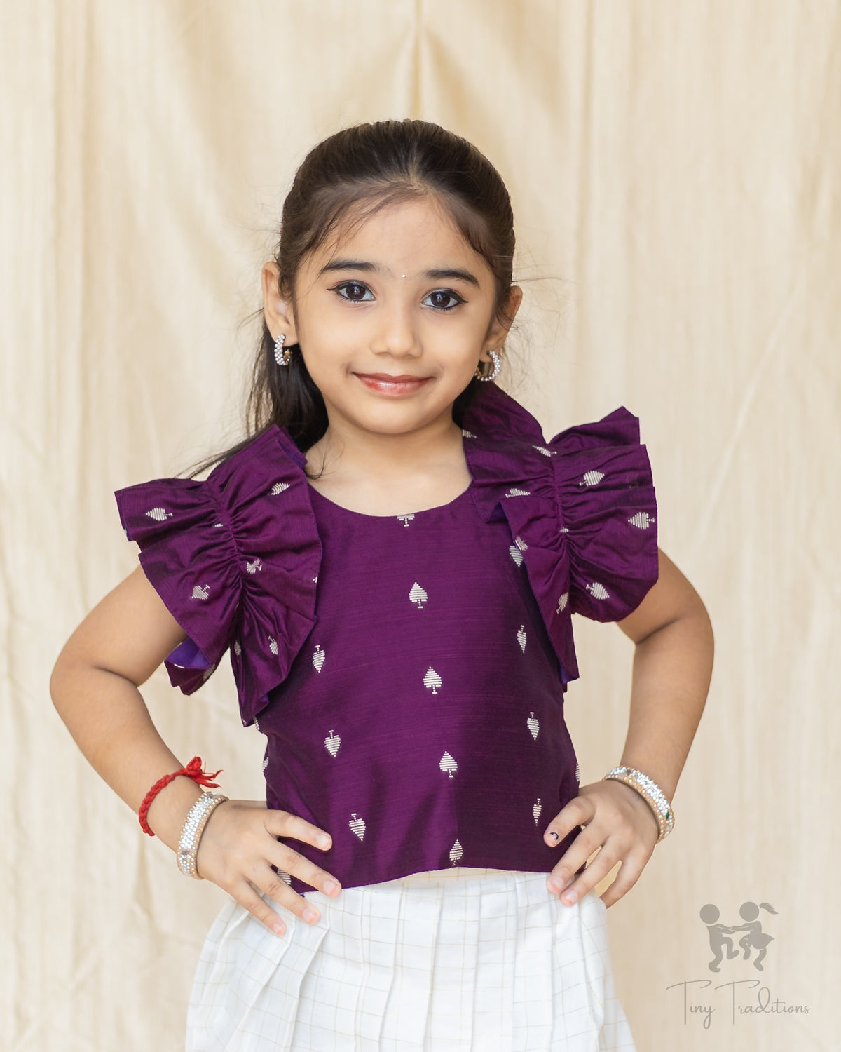 Crop Top & Skirt - Raiza - Deep Purple