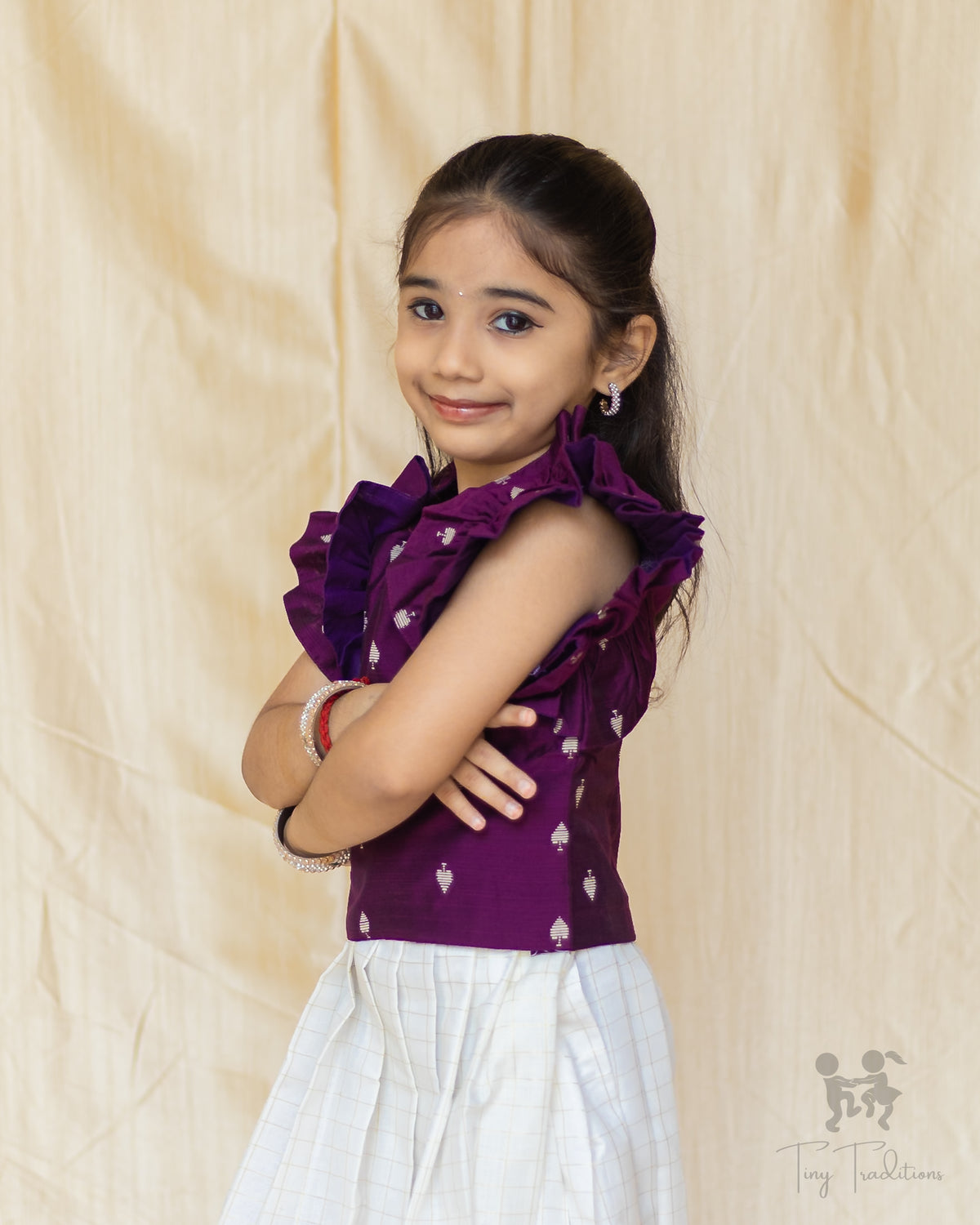 Crop Top & Skirt - Raiza - Deep Purple