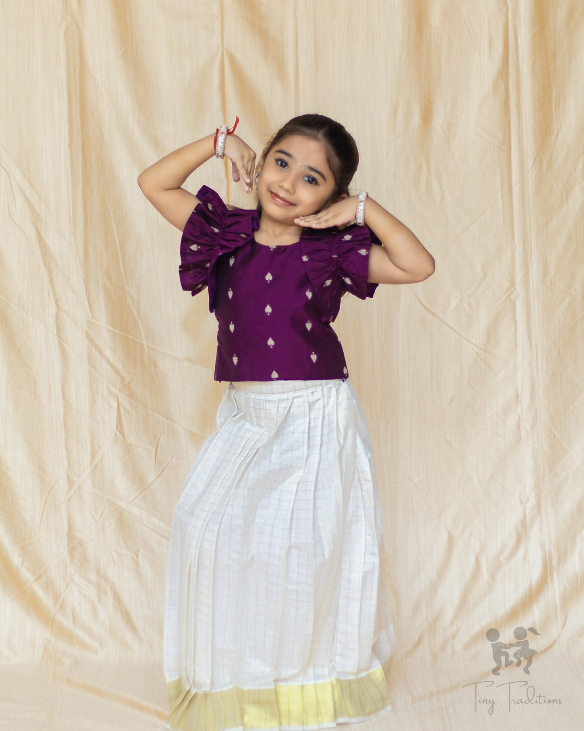Crop Top & Skirt - Raiza - Deep Purple