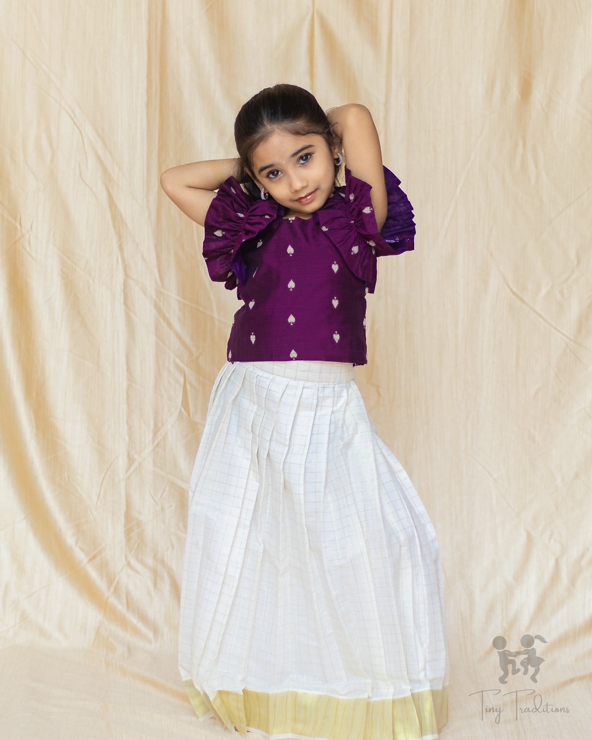 Crop Top & Skirt - Raiza - Deep Purple