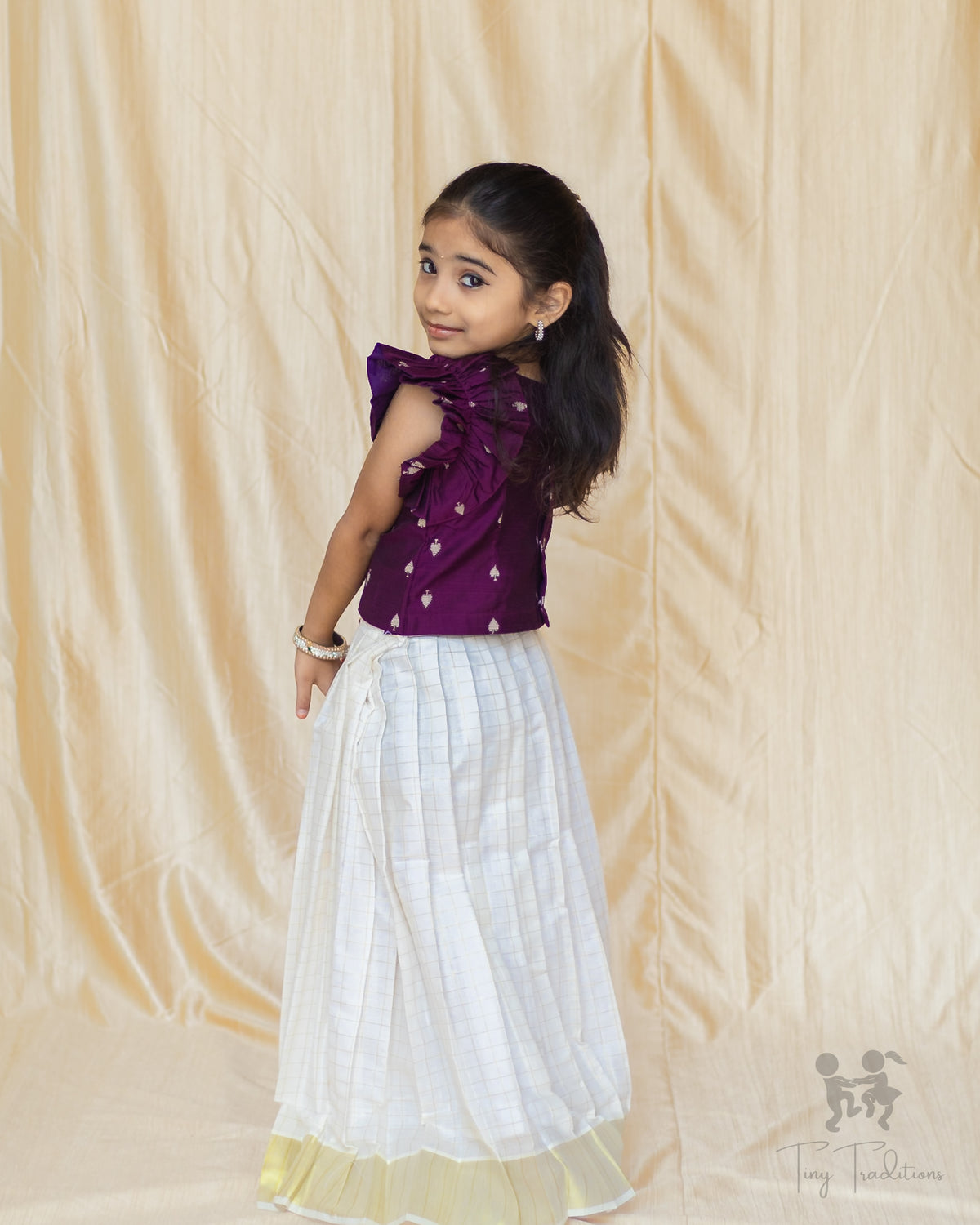 Crop Top & Skirt - Raiza - Deep Purple