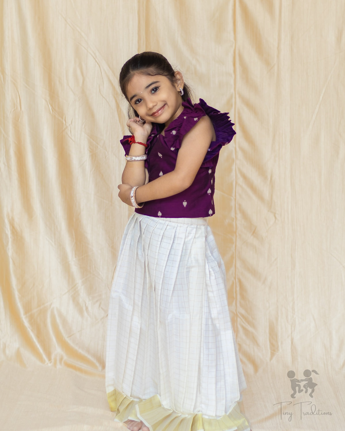 Crop Top & Skirt - Raiza - Deep Purple