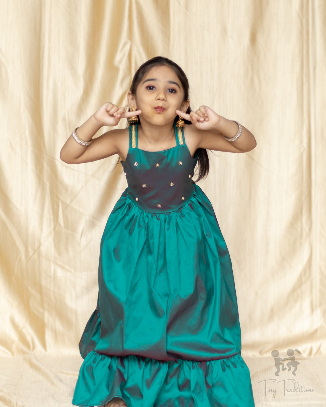 Frock - Krisha - Teal Green