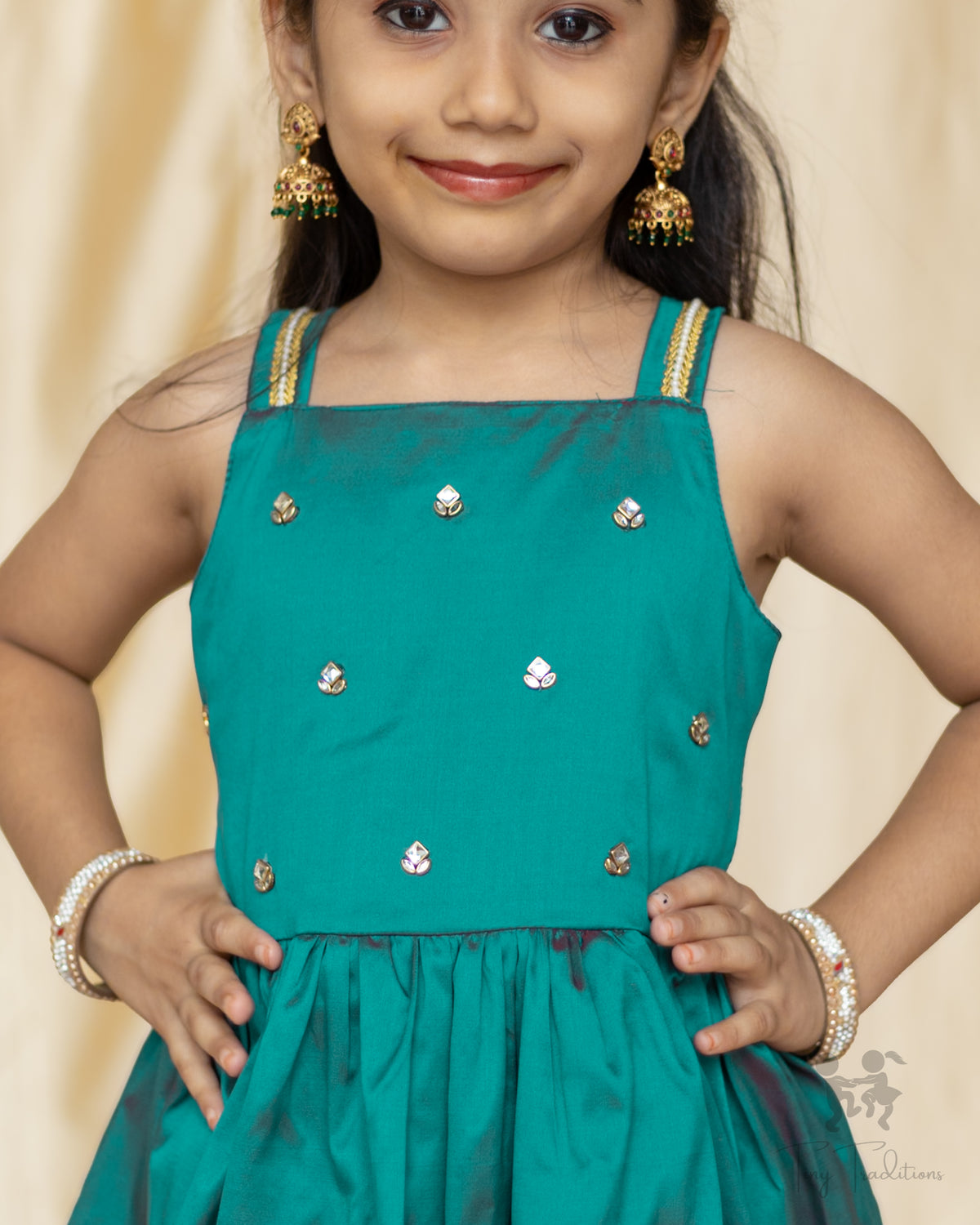 Frock - Krisha - Teal Green
