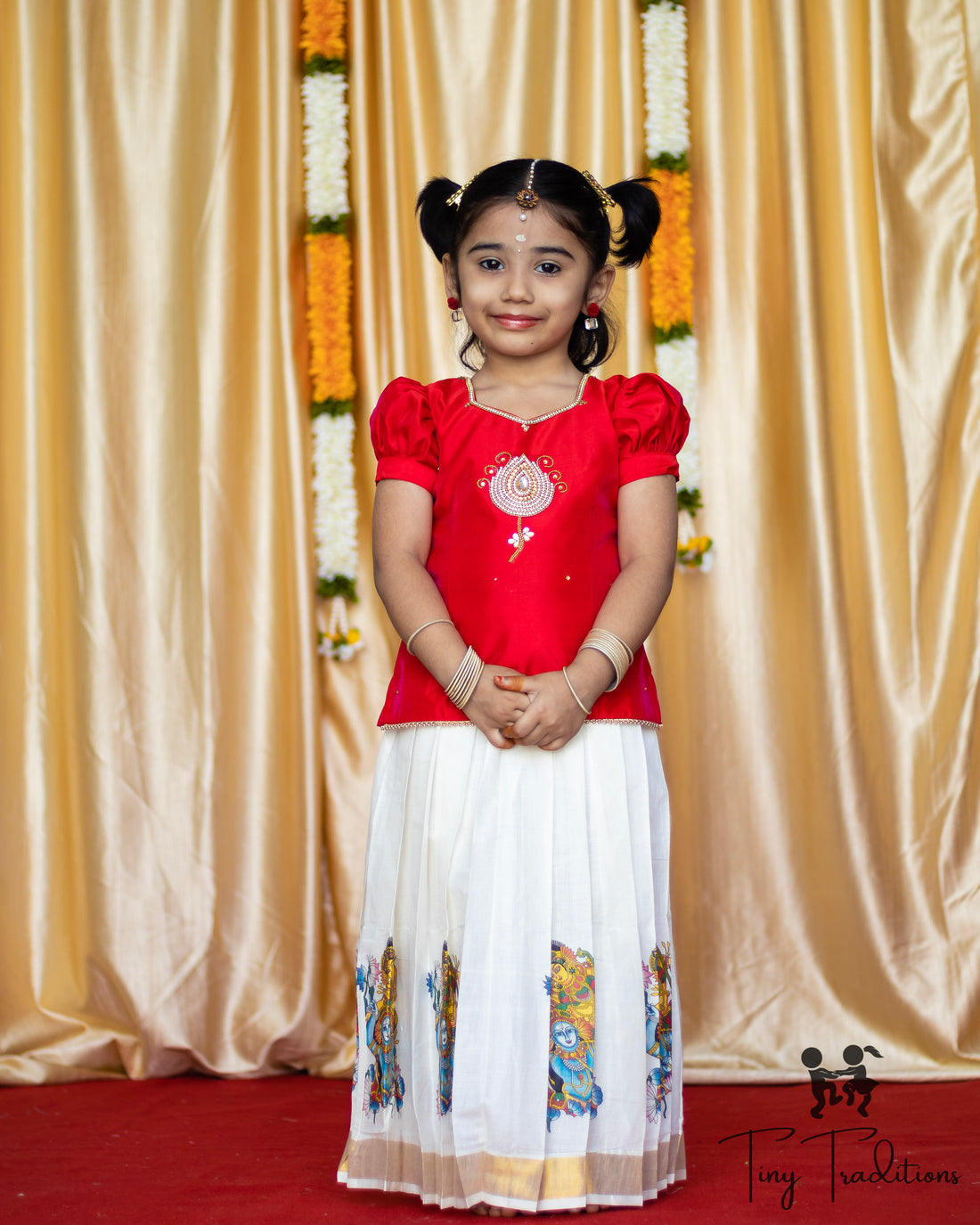 Pattu Pavadai - Layaa - Bright Red