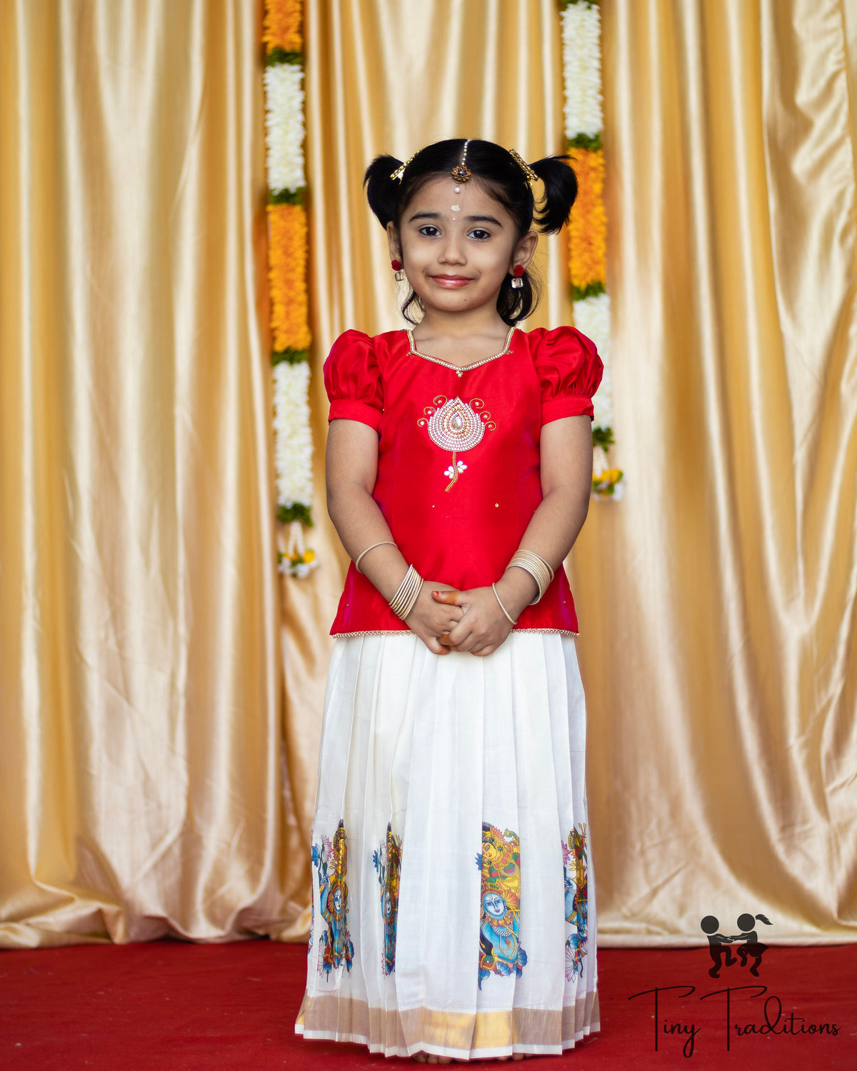 Pattu Pavadai - Layaa - Bright Red