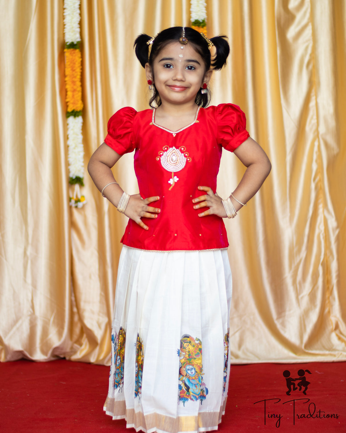 Pattu Pavadai - Layaa - Bright Red