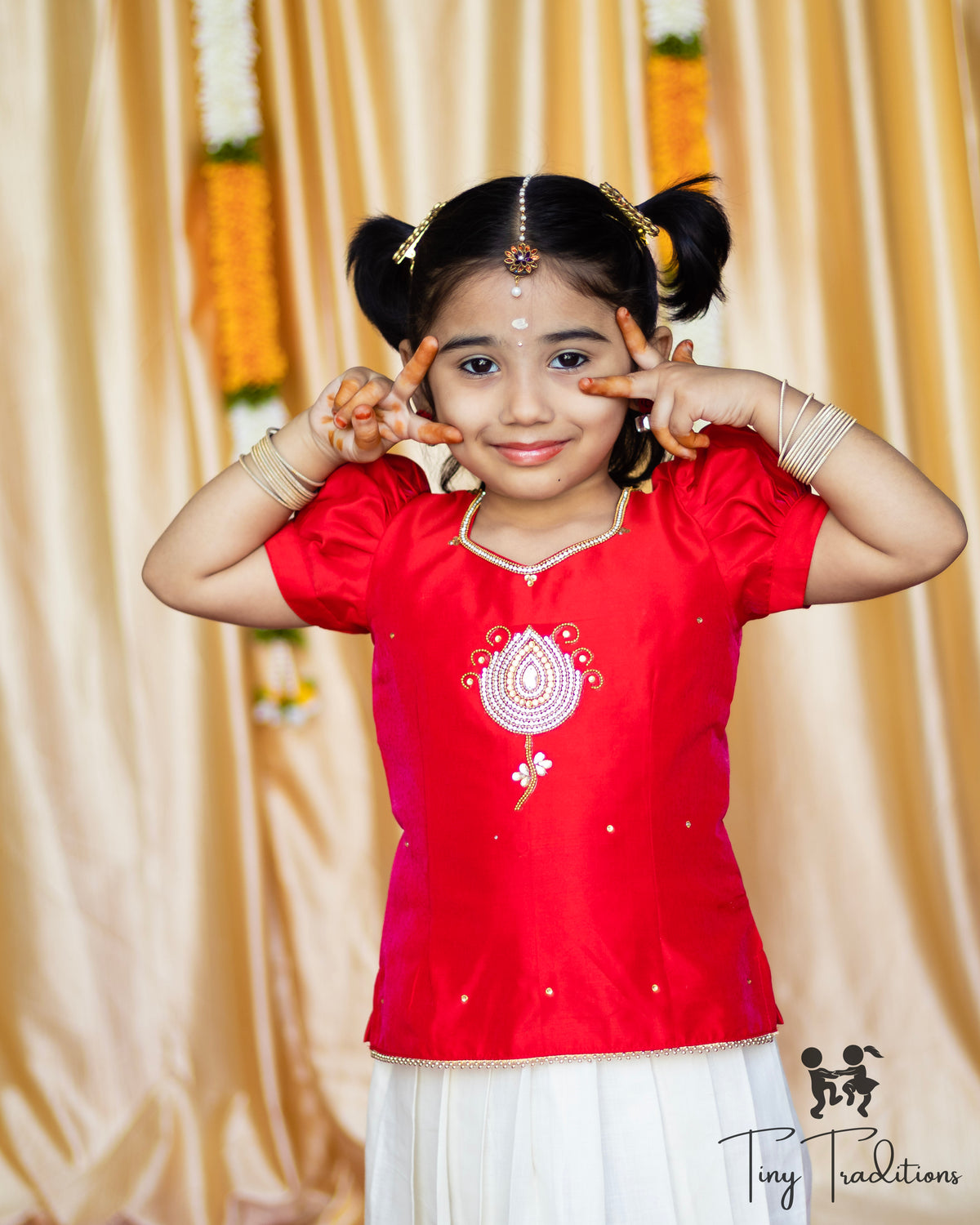 Pattu Pavadai - Layaa - Bright Red
