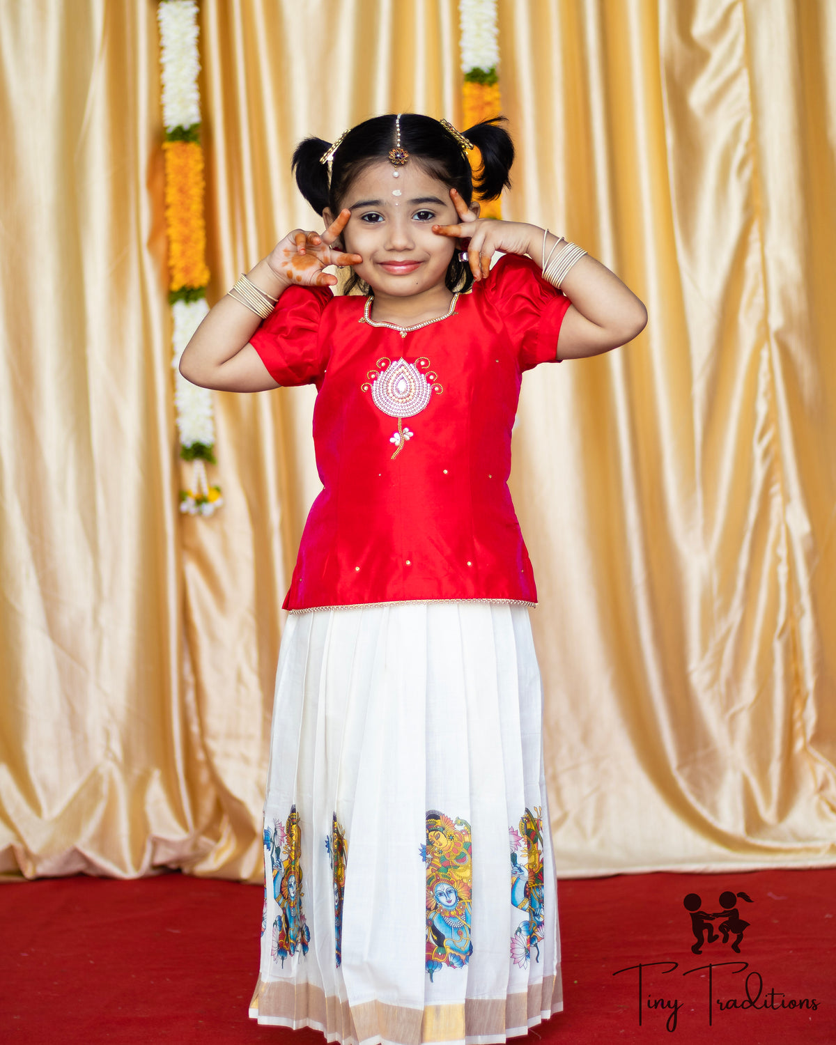 Pattu Pavadai - Layaa - Bright Red