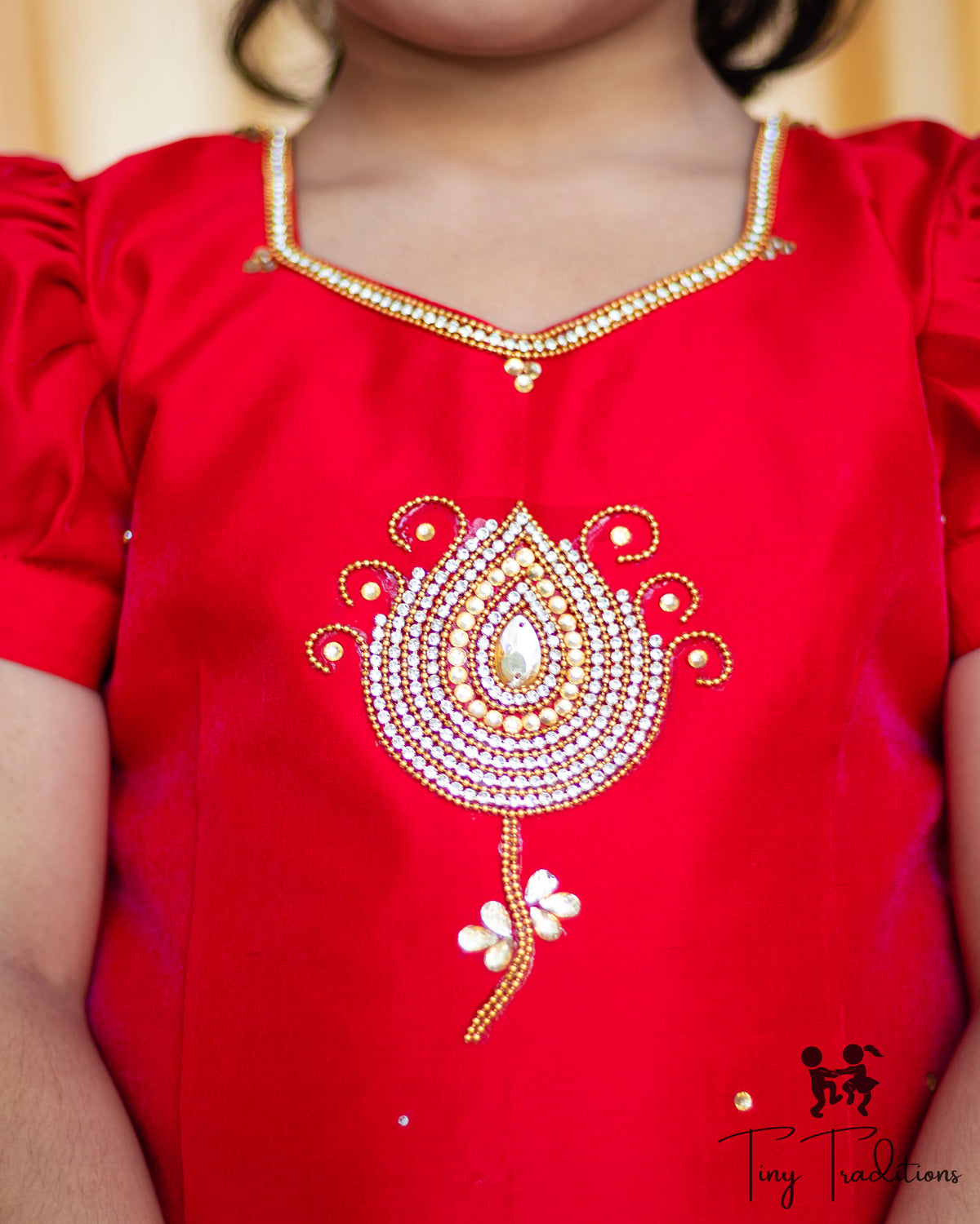 Pattu Pavadai - Layaa - Bright Red
