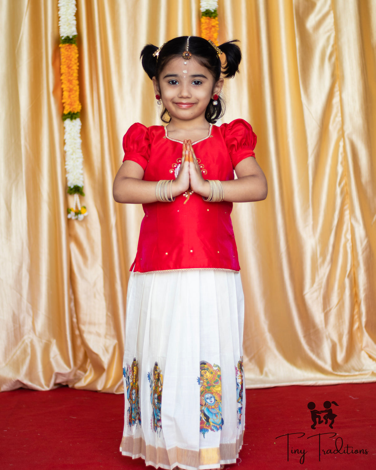 Pattu Pavadai - Layaa - Bright Red