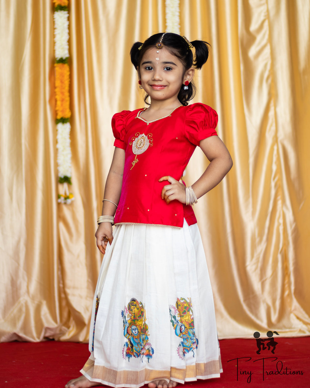 Pattu Pavadai - Layaa - Bright Red