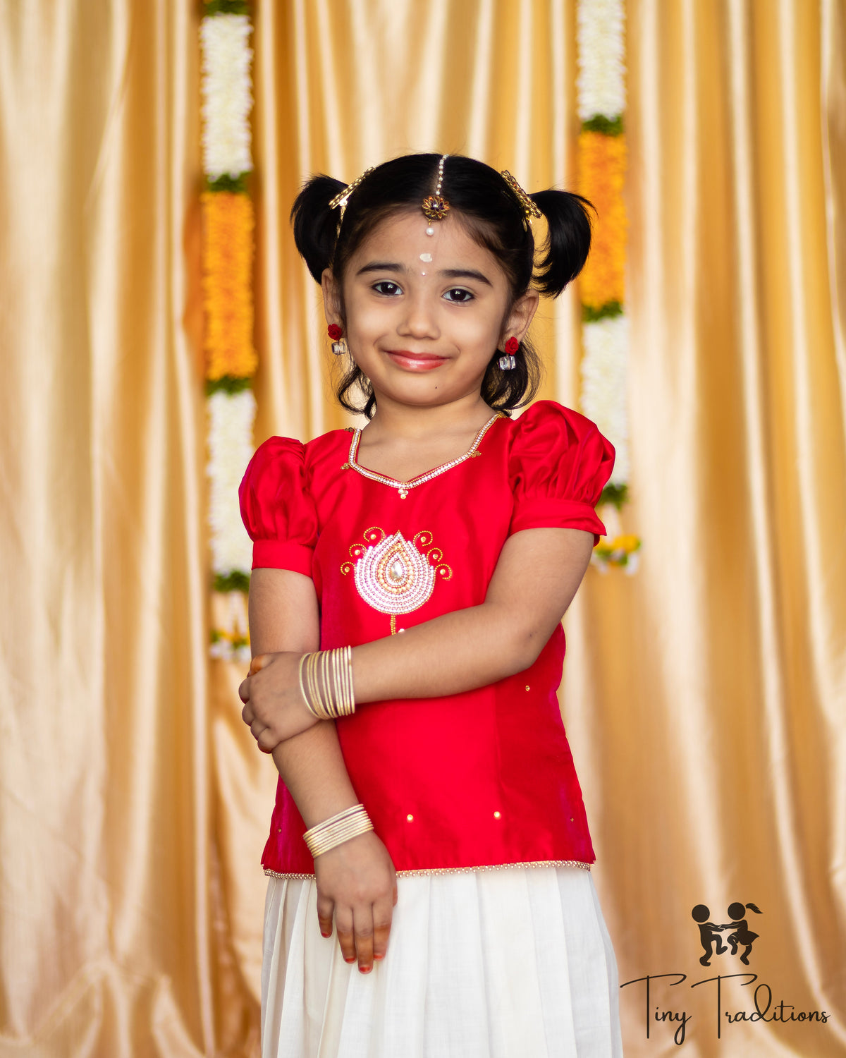 Pattu Pavadai - Layaa - Bright Red