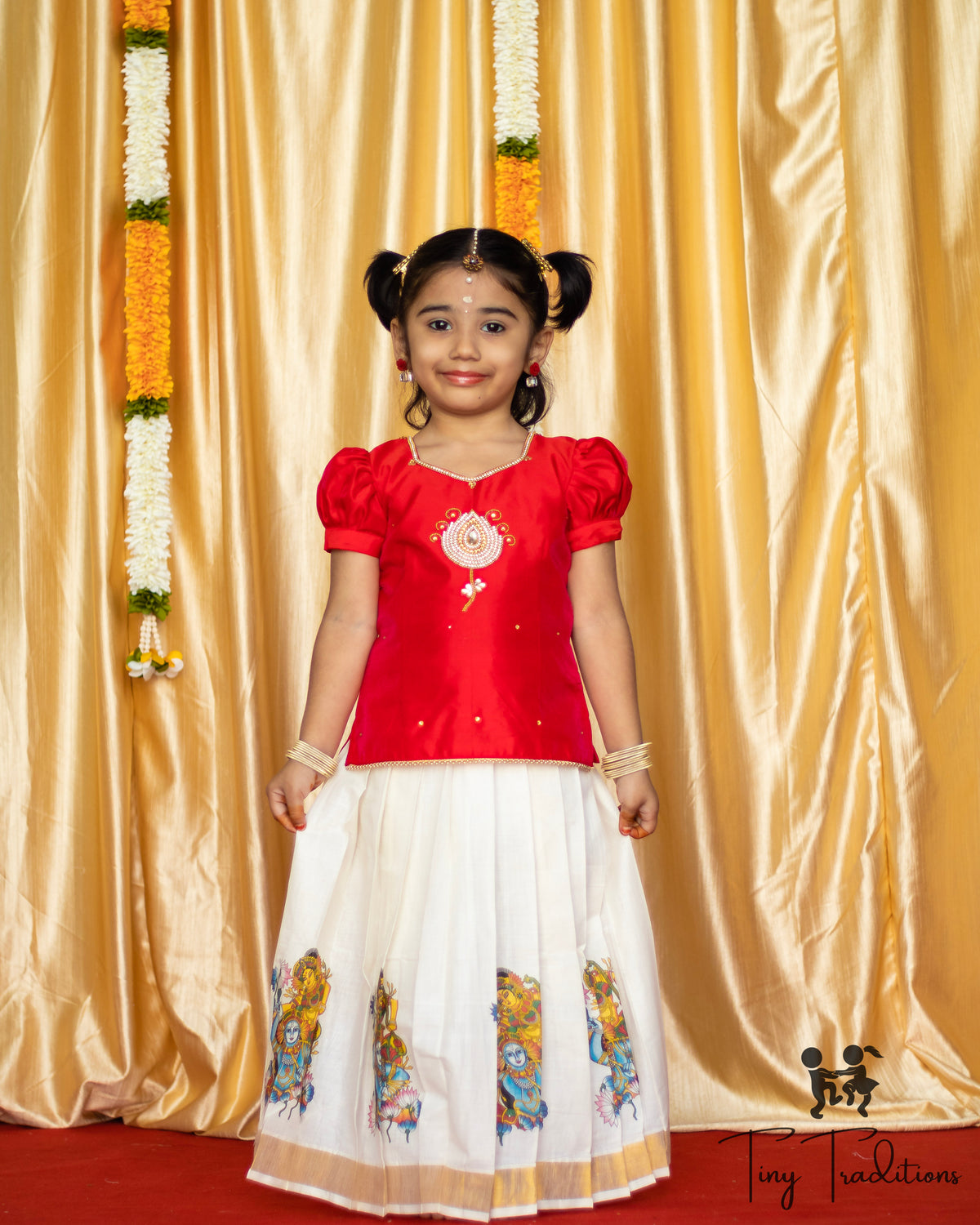 Pattu Pavadai - Layaa - Bright Red