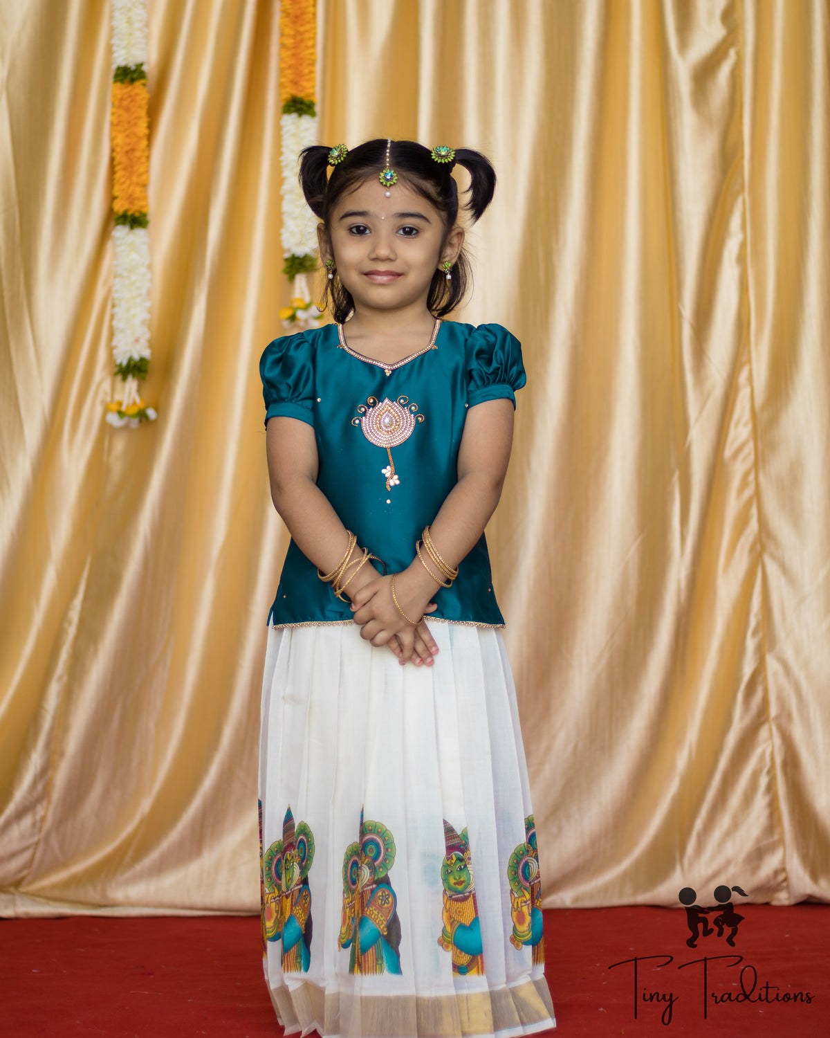 Pattu Pavadai - Layaa - Teal Blue