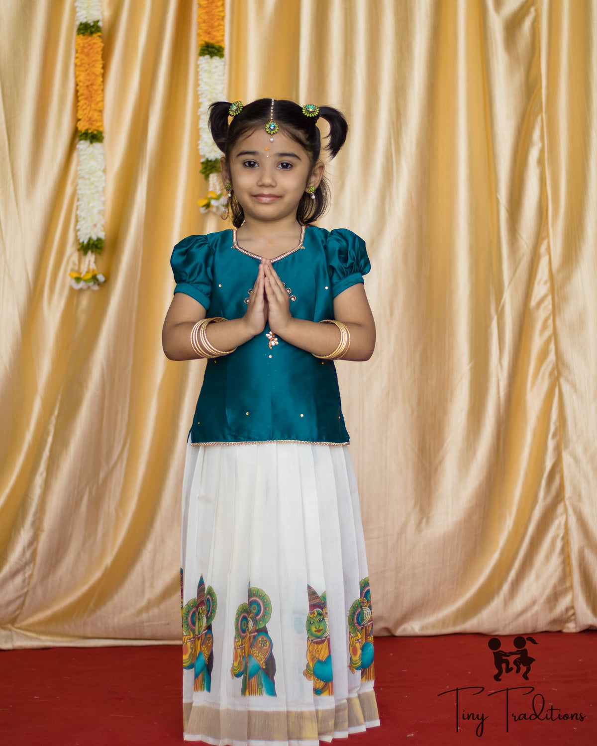 Pattu Pavadai - Layaa - Teal Blue