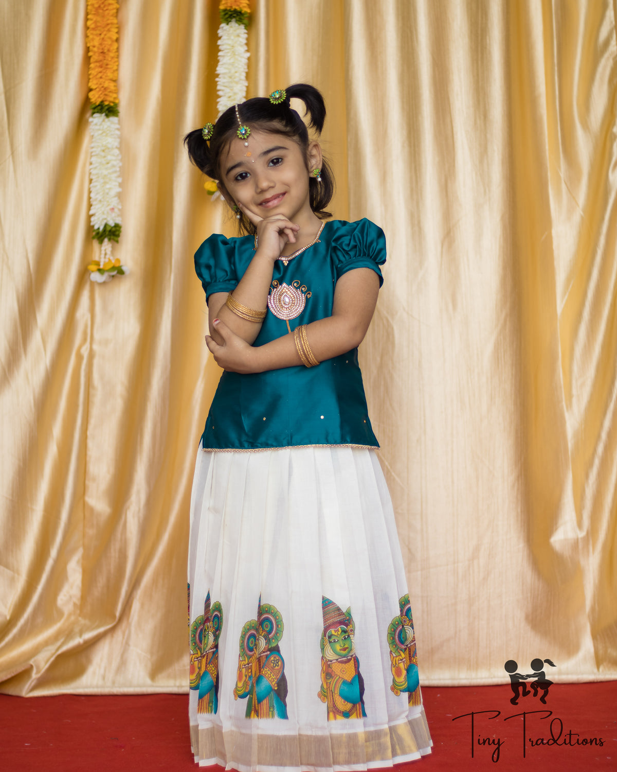 Pattu Pavadai - Layaa - Teal Blue