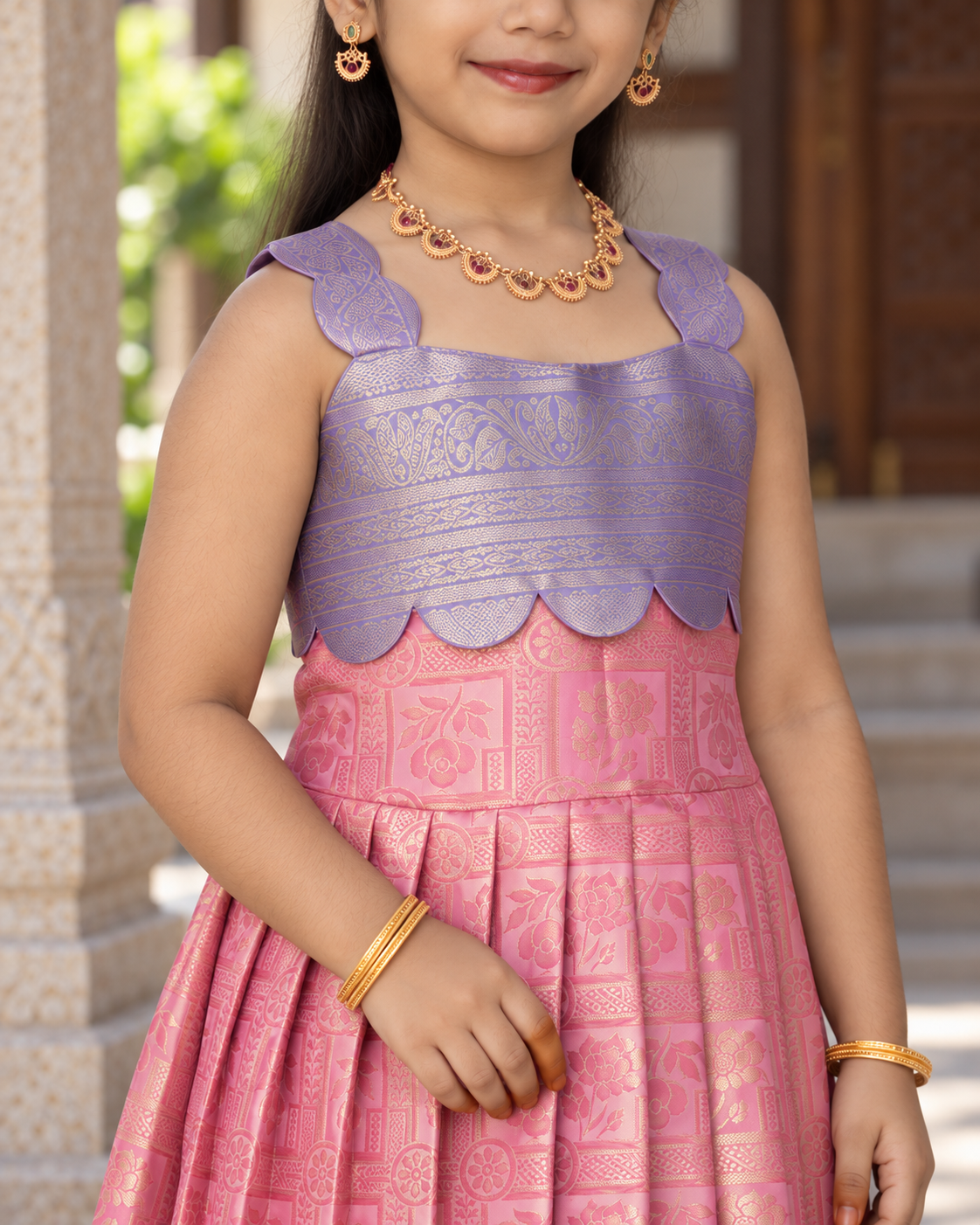 Frock - Raha - Rose Pink & Lavender