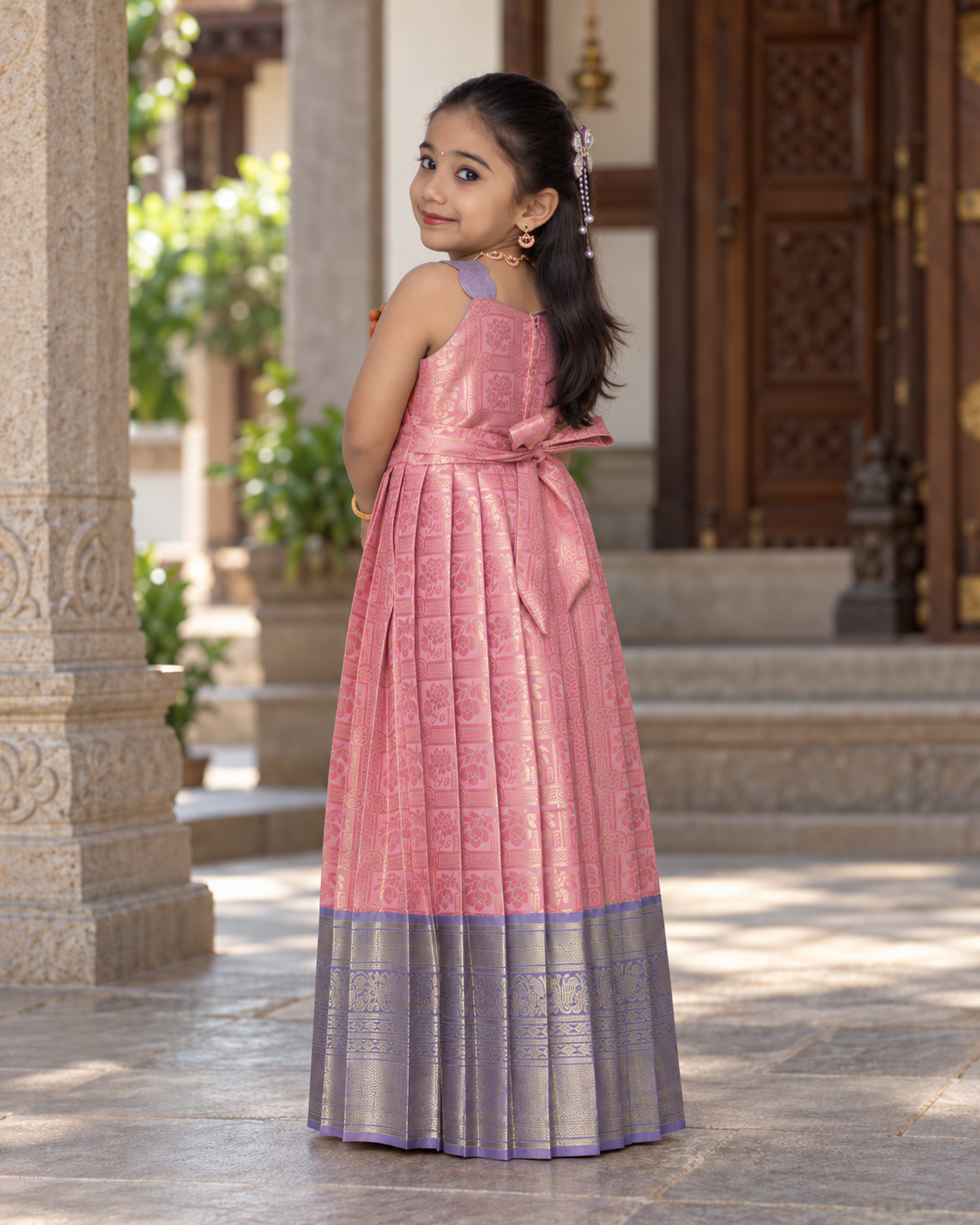 Frock - Raha - Rose Pink & Lavender