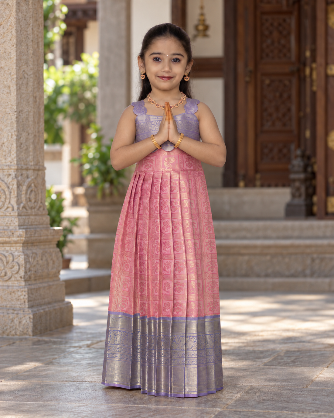 Frock - Raha - Rose Pink & Lavender