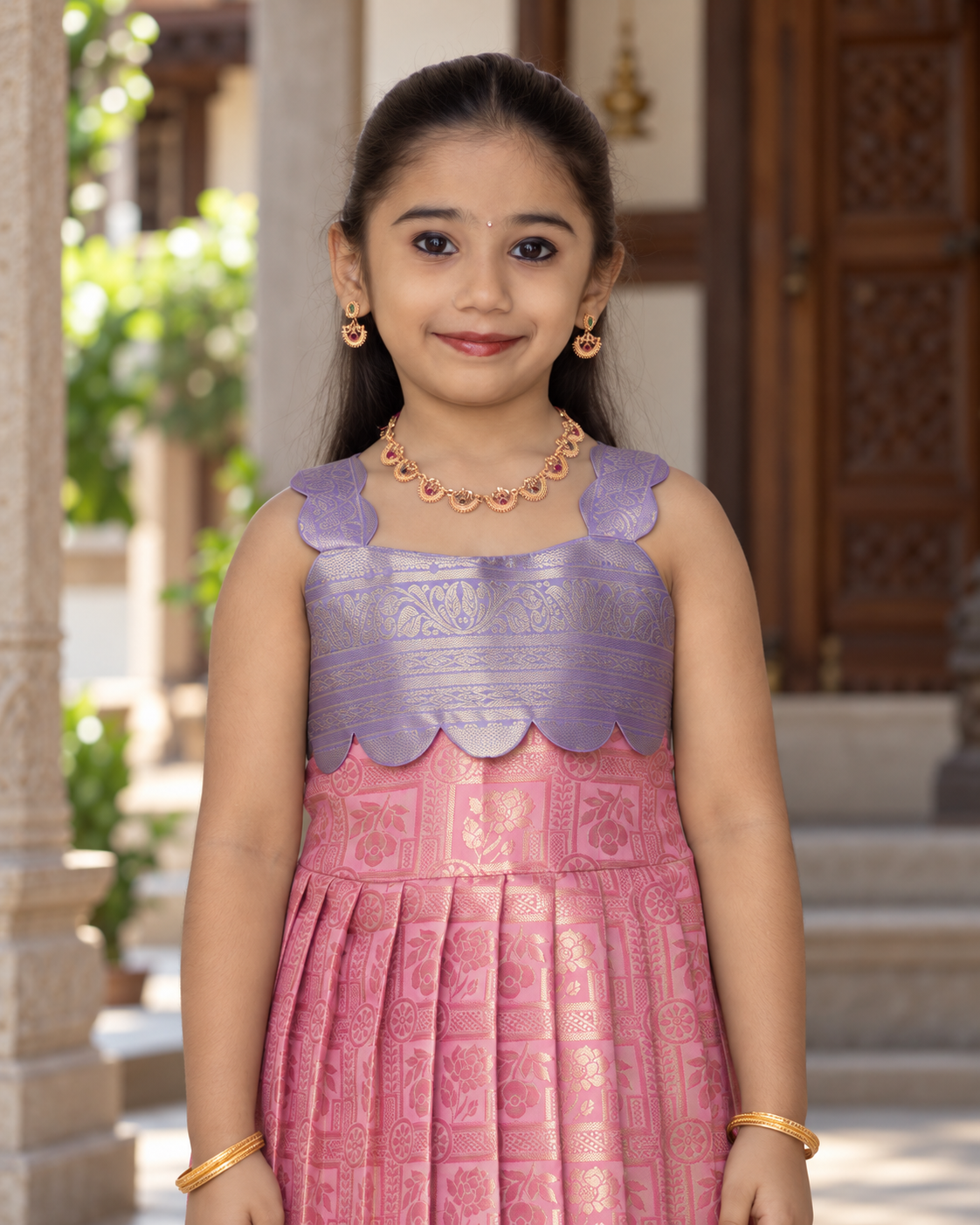 Frock - Raha - Rose Pink & Lavender
