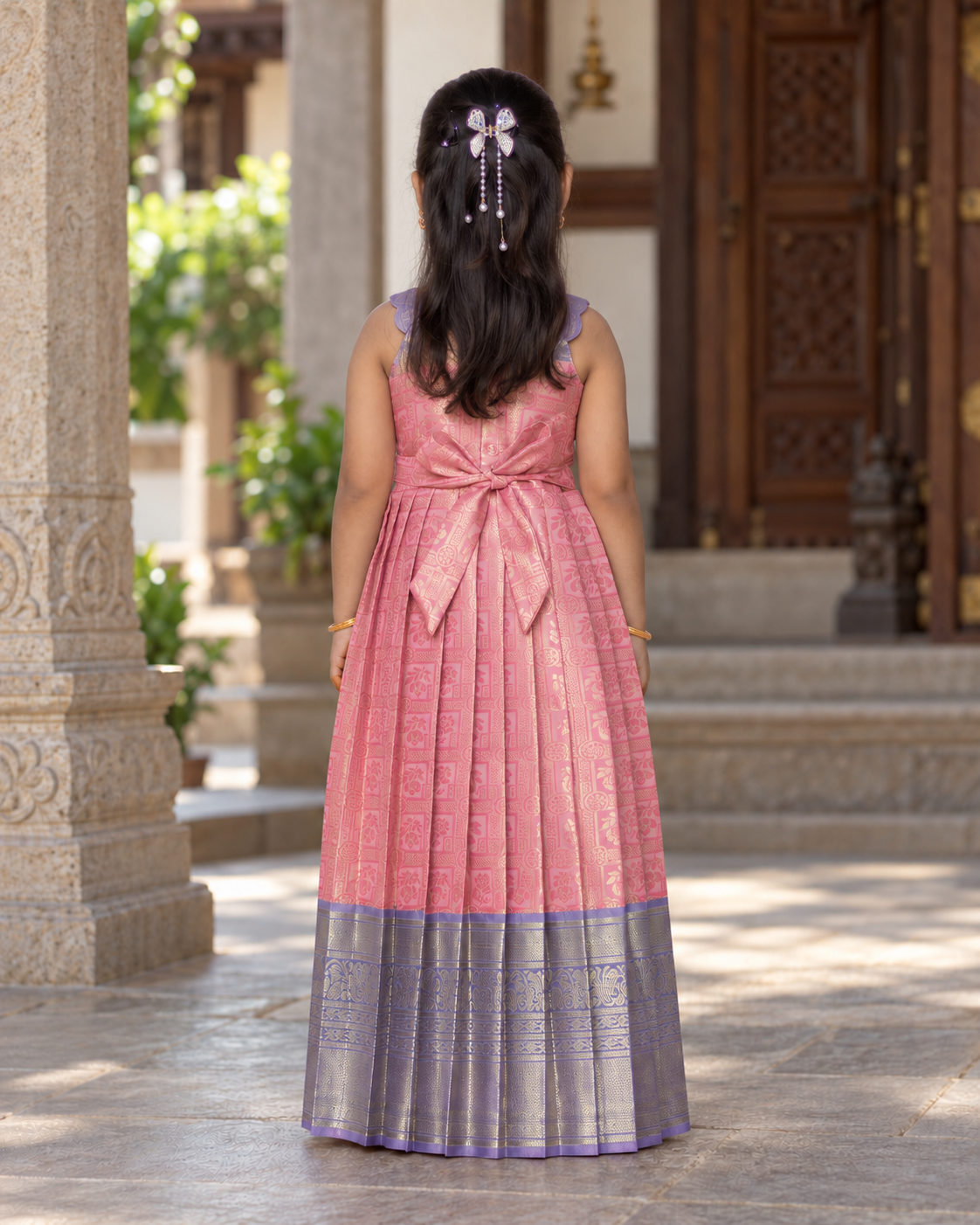 Frock - Raha - Rose Pink & Lavender