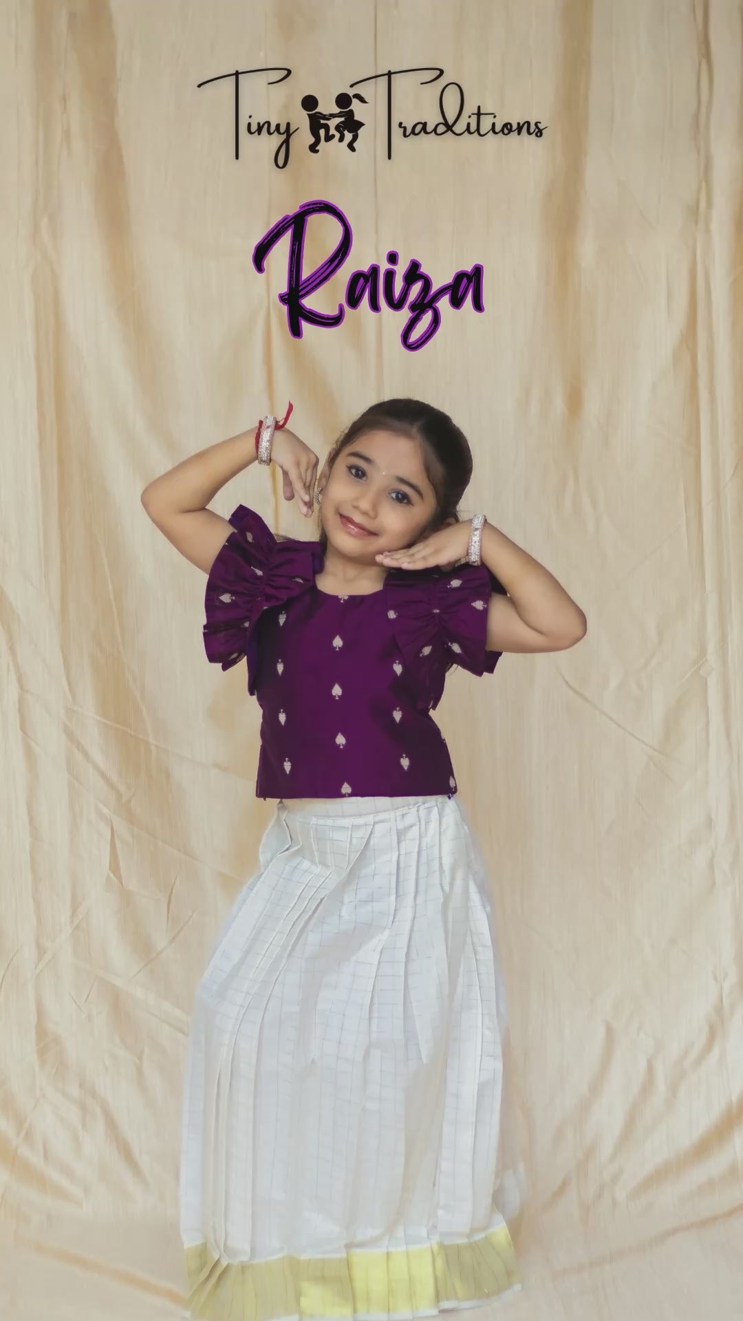 Crop Top & Skirt - Raiza - Deep Purple